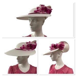Vintage Jacques Vert Fascinator Dramatic Floral Hat